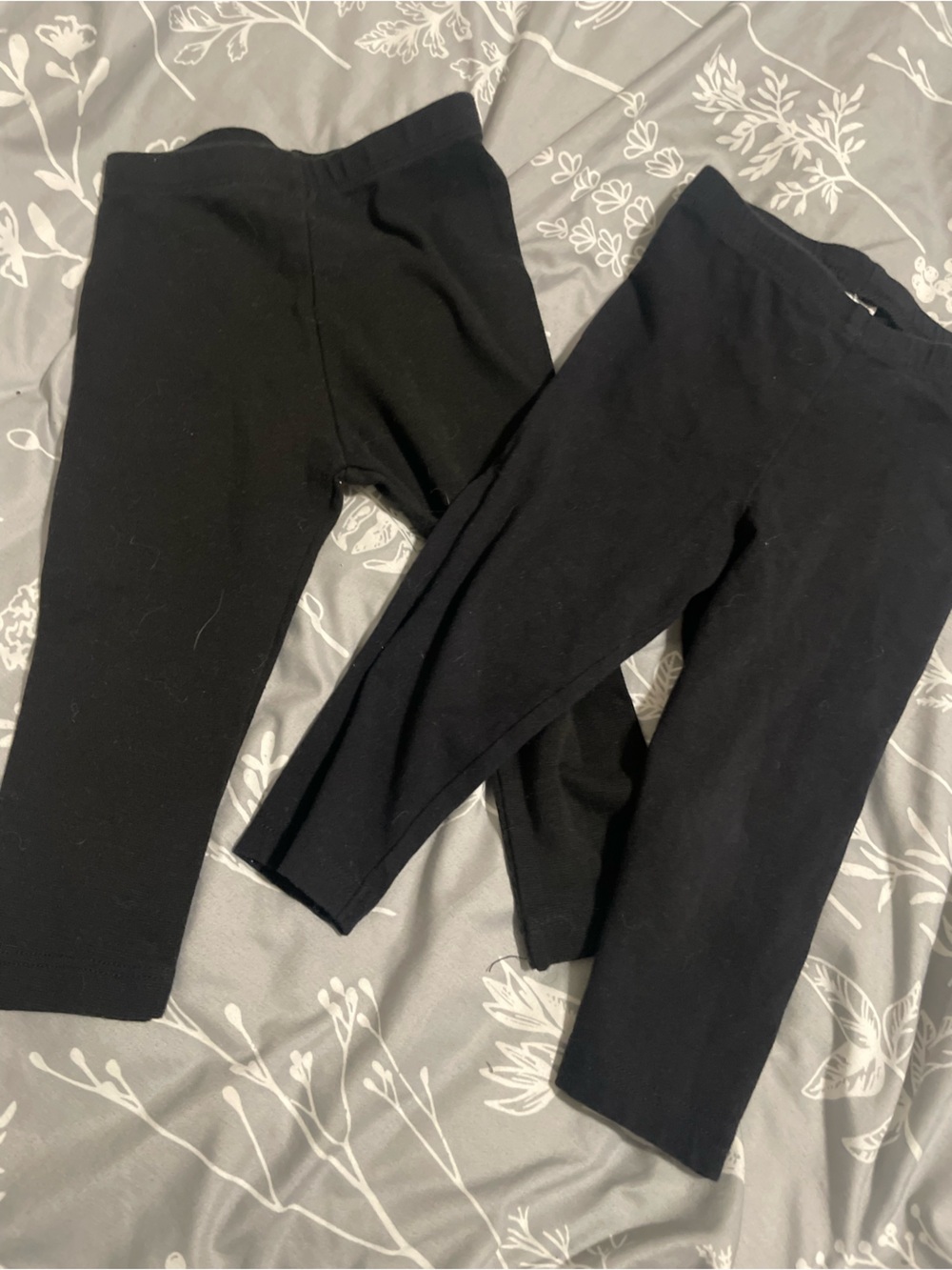 Bundle of Two Carter's Black Basic Stretch Leggings - Pair Baby Girl 12-18M